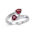 thumbnail image 1 of Garnet Dual Stone Trillon Ring, 1 of 9