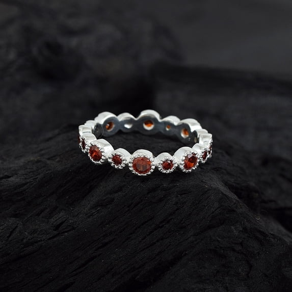 Garnet Eternity Bands