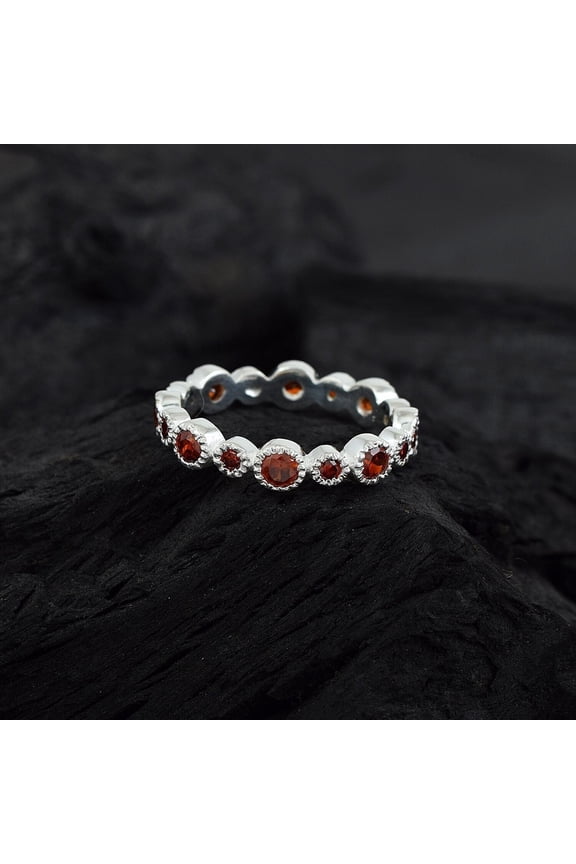 Garnet Eternity Bands