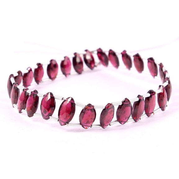 Garnet Faceted Marquise Beads 6x9-6x10 MM, Gemstone Briolette Bead, Natural Garnets Dual Drilled Jewelry.