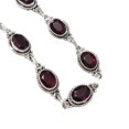thumbnail image 1 of Garnet Gemstone Bracelet, Natural Garnet Bracelet, January Birthstone, 925 Sterling Silver jewelry, Silver bracelet, Bracelet for Wedding, Birthday Gift, Womens Bracelet Gift, Handmade Bracelet, 1 of 9