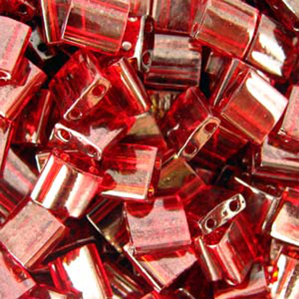 Garnet Gold Luster Tila Beads 7.2 Gram Tube By Miyuki Are a 2 Hole Flat Square Seed Bead 5x5mm 1.9mm Thick with .8mm Holes