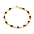 thumbnail image 1 of Garnet Infinity Bracelet In Yellow Gold, 1 of 1
