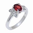 thumbnail image 1 of Handmade Garnet, Natural Gemstones Rings, Silver Plated, 1 of 2