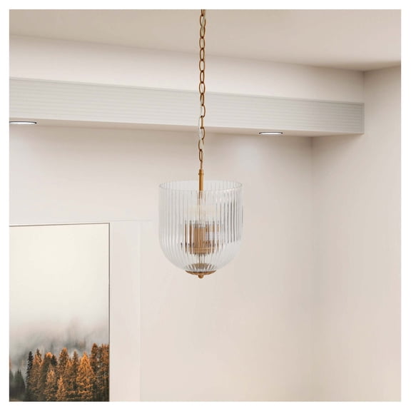 Garnet Pendant Lamp - Coarse + Clear Glass