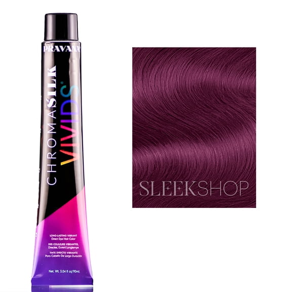 Garnet , Pravana Chromasilk Vivids Creme-Hair Color hair beauty, Pack of 1 w/ Sleekshop Pink Comb