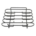 Rib Rack 4 Rows Capacity Compact Portable Iron Material Black