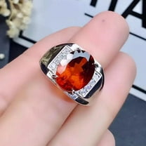 Garnet Ring For Men Promise Ring 925 Sterling Silver Men Ring January Birthstone Ring For Men Personalized Garnet Engagement Gift For Men