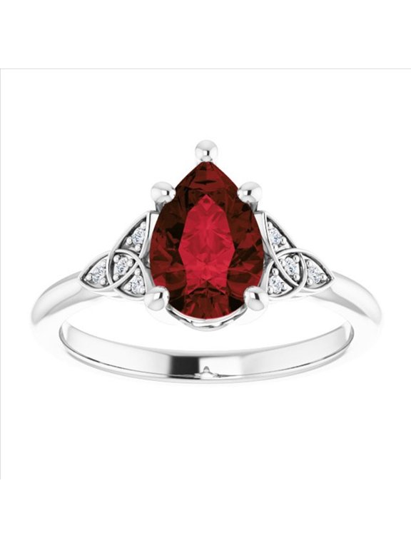 Garnet Rings Diamond Rings Wedding Ring 925 Sterling Silver Ring Gifts for him