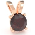thumbnail image 1 of Garnet Solitaire Pendant In 14k Rose Gold, 1 of 4