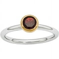 thumbnail image 1 of Garnet Sterling Silver with Gold-Plate Ring, 1 of 5
