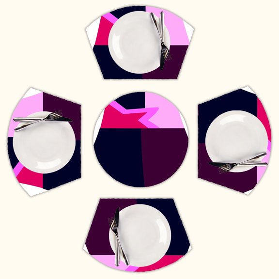 Garnet (Steven Universe) Round Table Placemats Set Of 5 Wedge Table Mats Washable Heat Resistant Place Mat For Dining Table Kitchen Farmhouse Restaurant