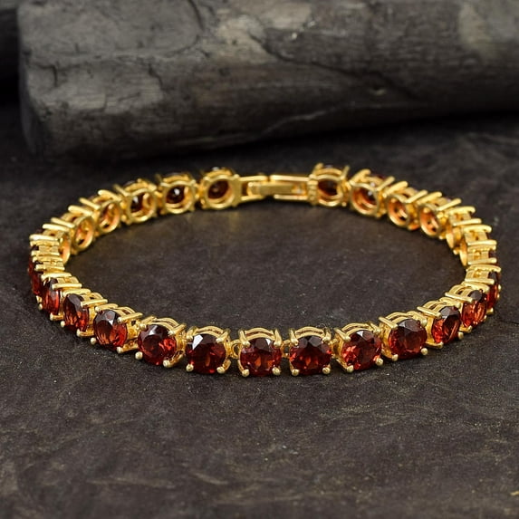 Garnet Tennis Bracelet-Round
