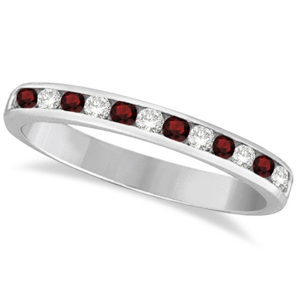 Garnet and diamond eternity ring sale