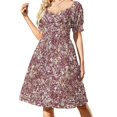 thumbnail image 1 of Garnet and Gold Sleeveless Dress Woman clothes dress party night wedding dresses for woman, 1 of 6