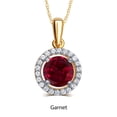 thumbnail image 1 of Garnet and White Sapphire Birthstone Pendant in Sterling Silver, 1 of 3