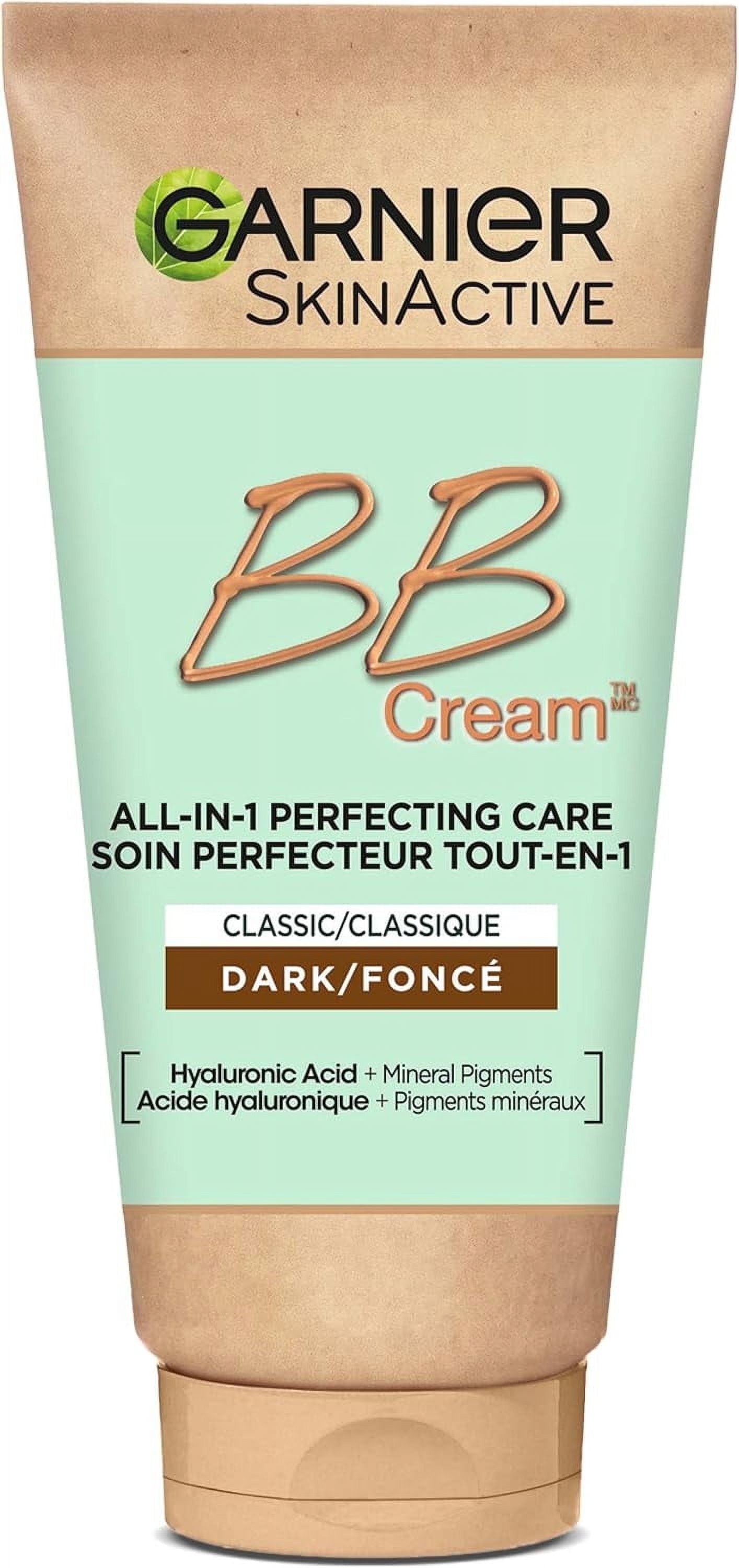 Garnier BB Cream Classic with Hyaluronic Acid + Aloe Vera, 5-in-1 Skin  Perfector, SkinActive, Dark - 50ml