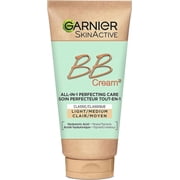 Garnier BB Cream Classic with Hyaluronic Acid + Aloe Vera, 5-in-1 Skin Perfector, SkinActive, Light/Medium - 50ml