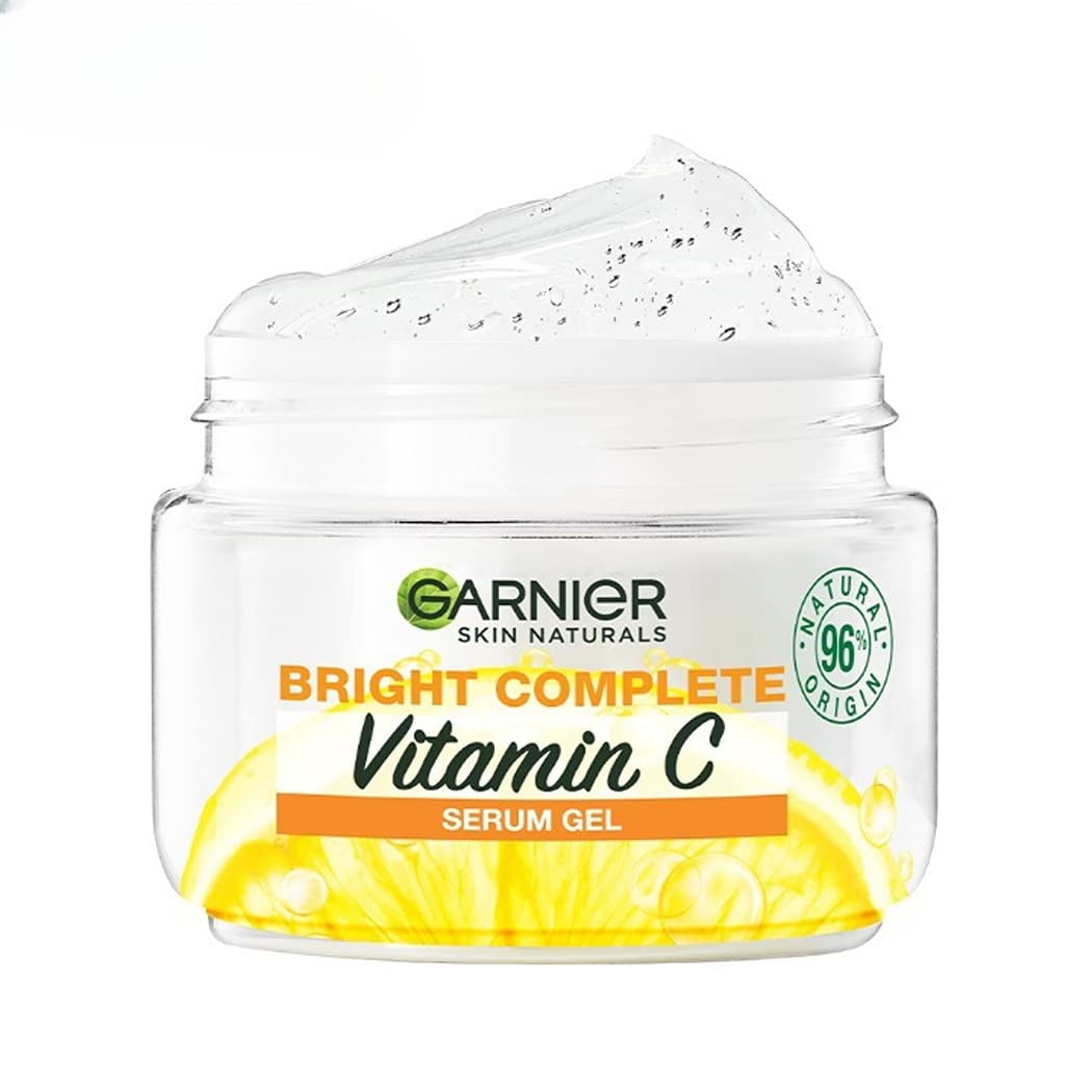 Garnier Brightening Moisturiser, Serum Gel, Infused with Vitamin C and