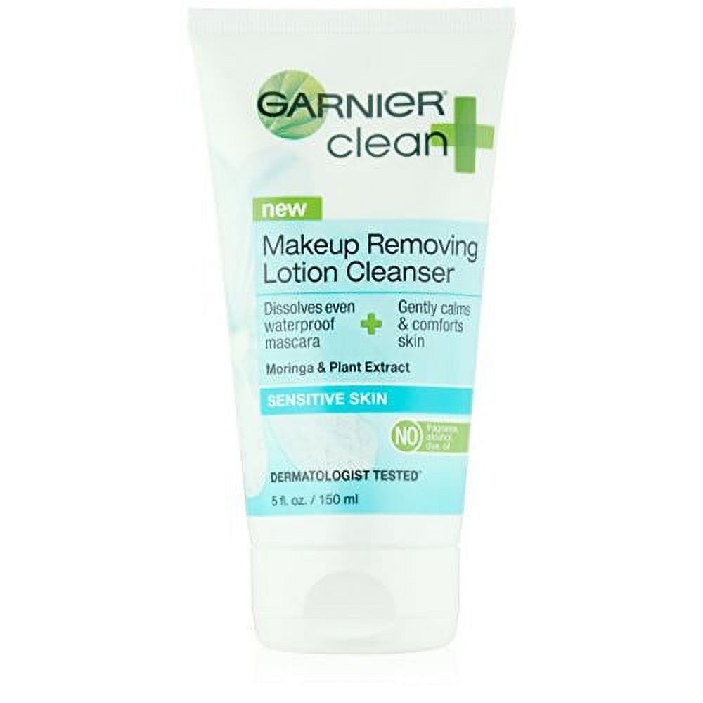 Garnier Clean+ Makeup Removing Lotion Cleanser Sensitive Skin, 5 Fluid Ounces (Packaging May Vary) - image 1 of 2
