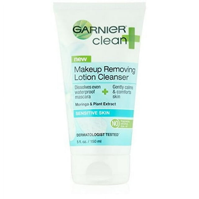 Garnier Clean+ Makeup Removing Lotion Cleanser Sensitive Skin, 5 Fluid Ounces (Packaging May Vary)