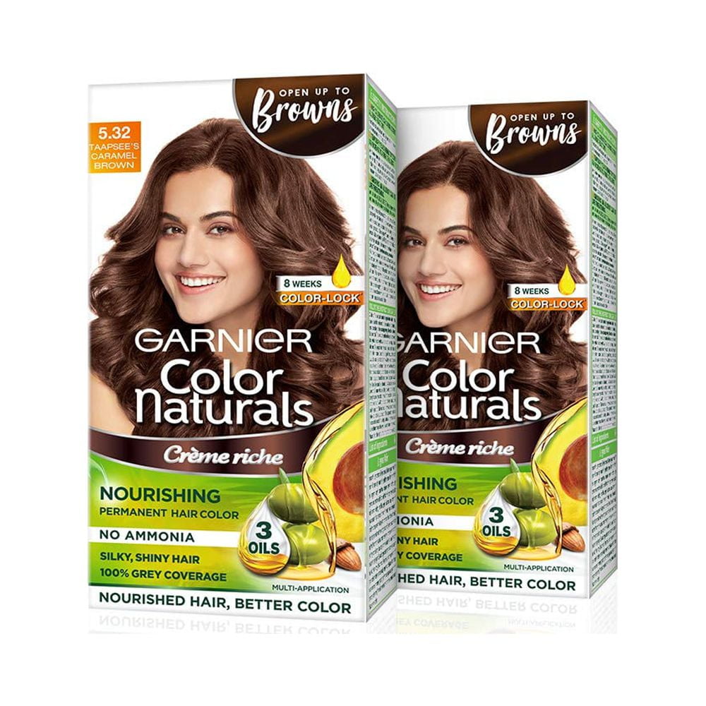 Garnier Color Naturals Crème Hair Color Shade 5.32 Caramel Brown