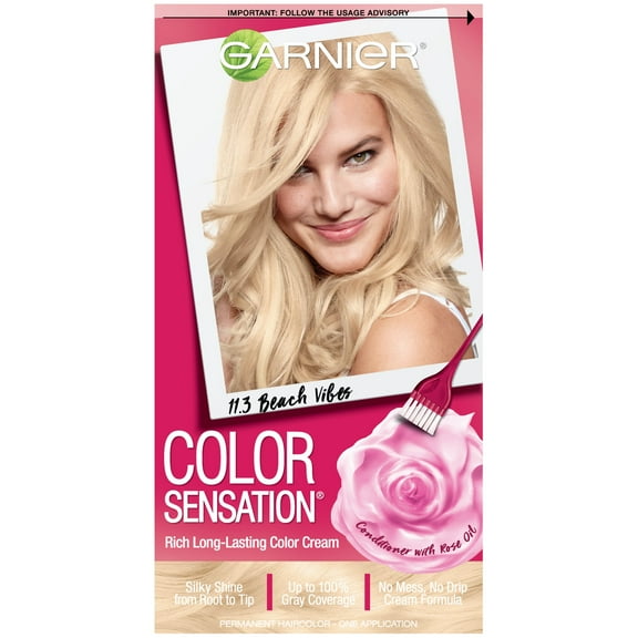 Garnier Color Sensation Hair Color Cream, 11.3 Beach Vibes Extra Light Sun Blonde