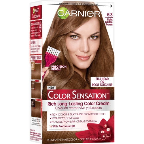 gasformig synonymordbog forsætlig Garnier Color Sensation Hair Color Cream, 6.3 Light Golden Brown -  Walmart.com