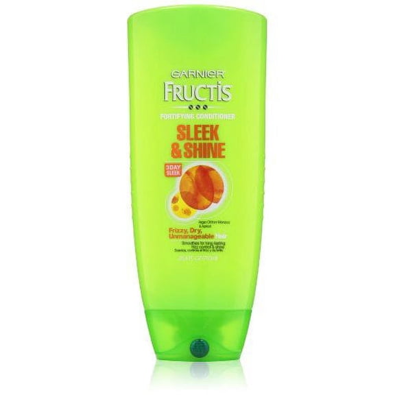 Garnier Conditioner, Sleek And Shine, Family Size, 25.4 Fluid Ounce (Pack of 2)