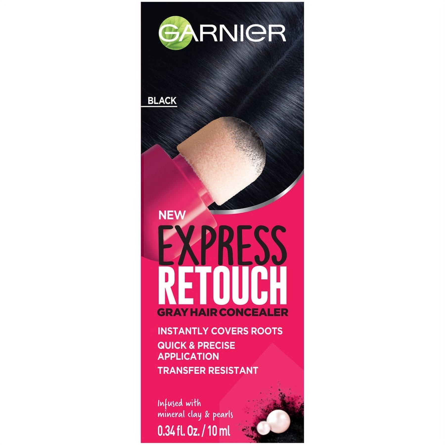 Garnier Express Retouch Gray Hair Concealer, Instant Coverage, Black, 0.34 fl oz - image 1 of 12