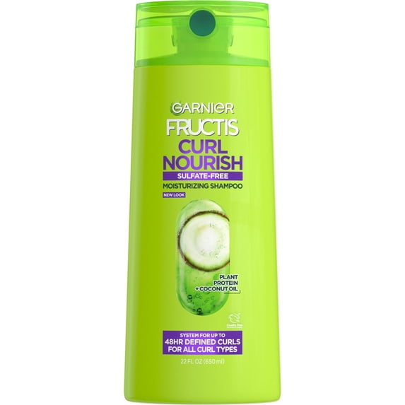Garnier Fructis Curl Nourish Moisturizing Shampoo with Coconut Oil, 22 fl oz