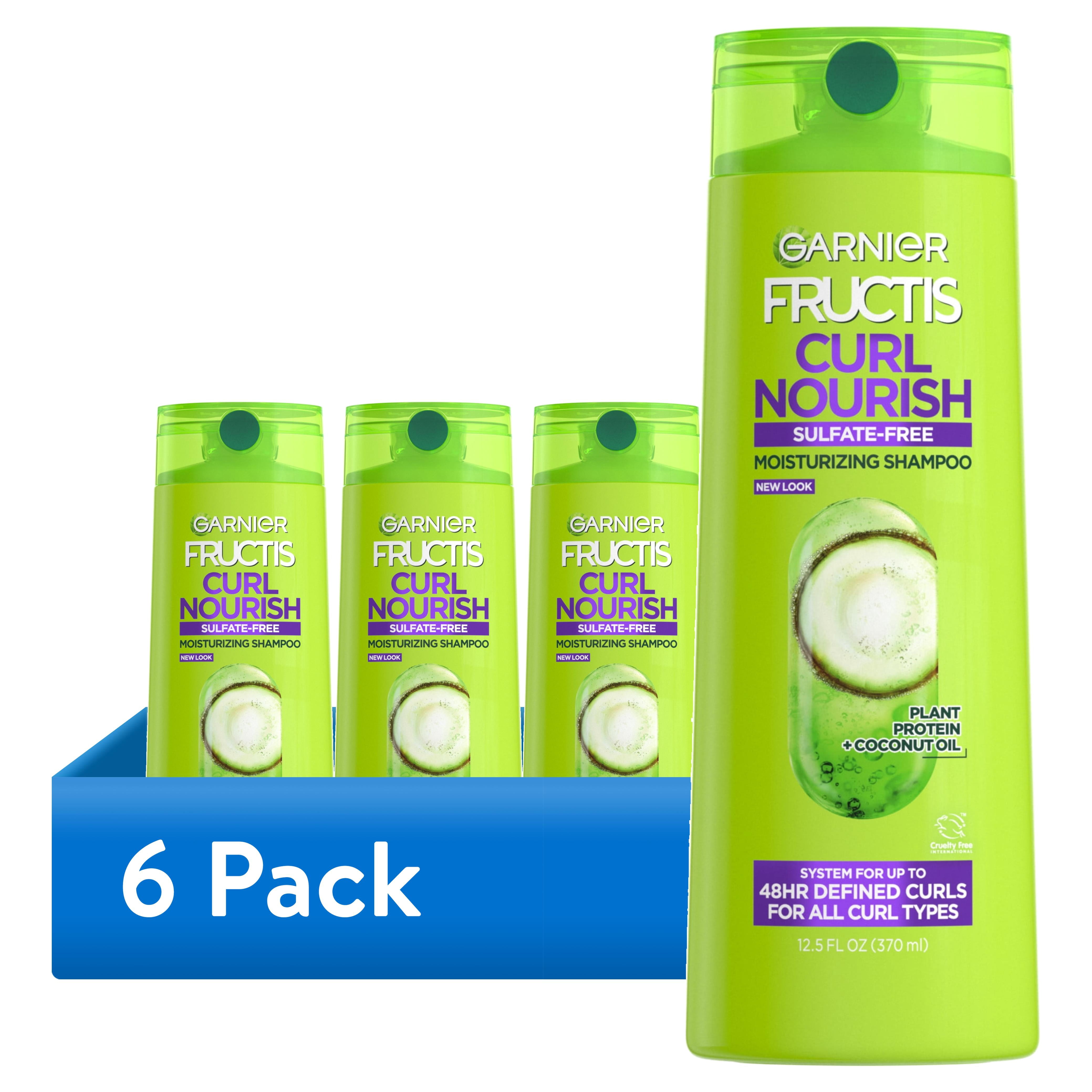 (6 pack) Garnier Fructis Curl Nourish Moisturizing Shampoo with Elasto Protein, 12.5 fl oz