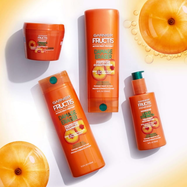 Garnier Fructis Damage Eraser Fortifying Shampoo with Amla Oil Extract, 12.5 fl oz