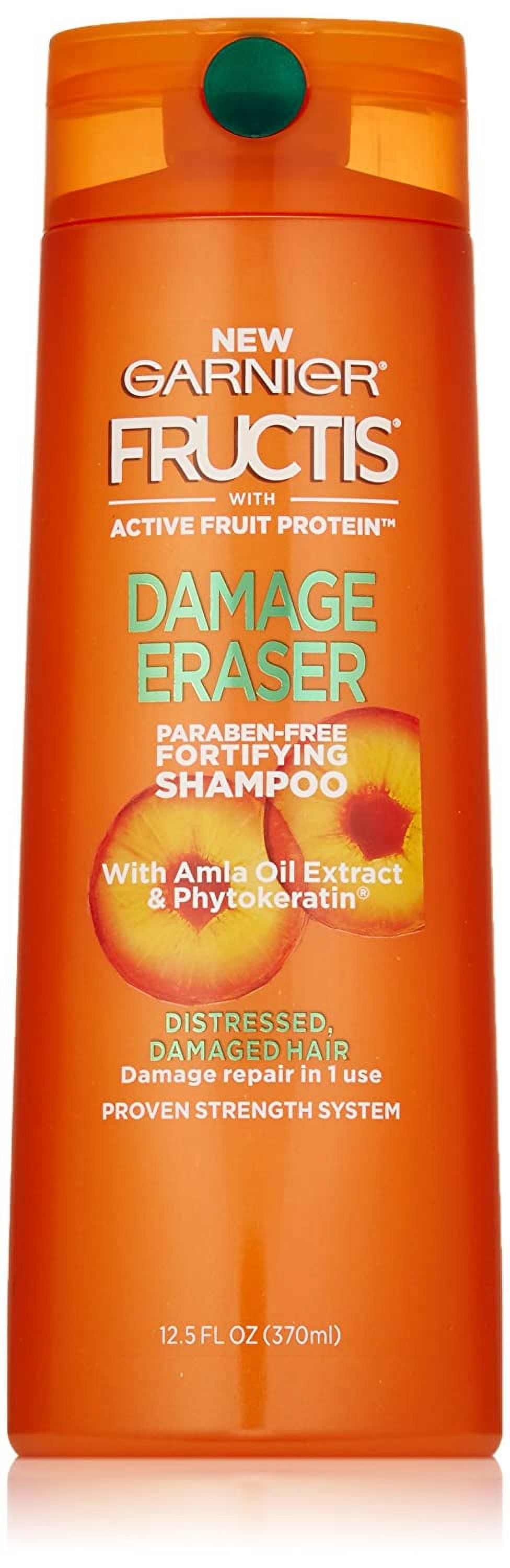 Garnier Fructis Damage Eraser Shampoo, Distressed, Damaged Hair, 12.5