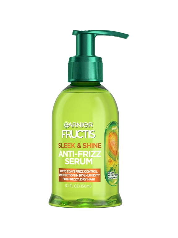 Fructis Frizz Control Hair Serum with Kera System Argan Oil, All Hair Types, 5.1 fl oz