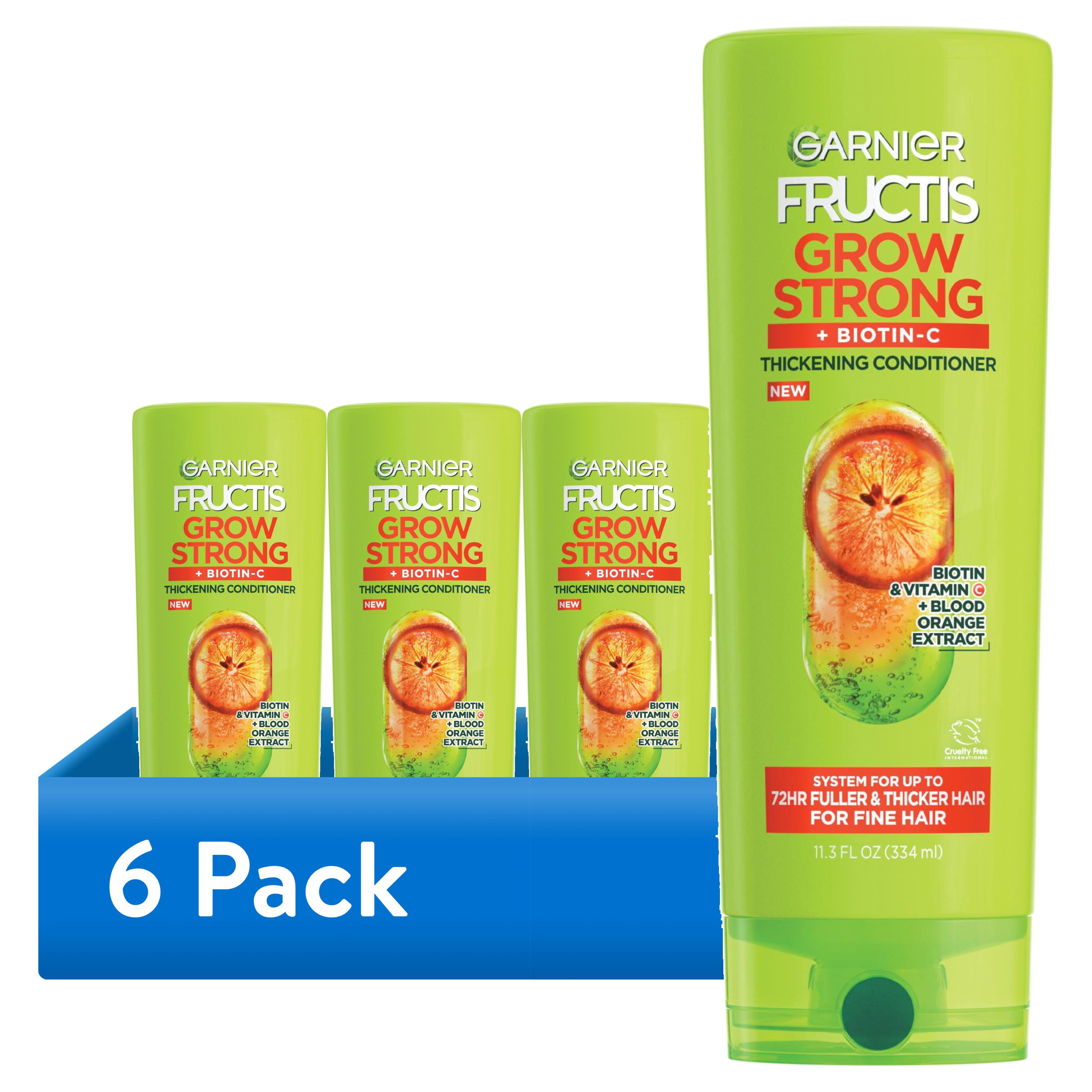 (6 pack) Garnier Fructis Grow Strong Thickening Conditioner with Biotin, 11.3 fl oz