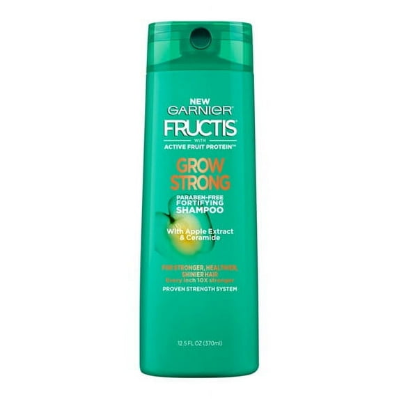 Garnier Fructis Grow Strong Fortifying Shampoo, 12.5 Oz, 3 Pack