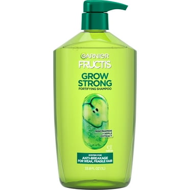 Garnier Fructis Grow Strong Fortifying Shampoo with Active Fruit Protein, All Hair Types, 33.8 fl oz