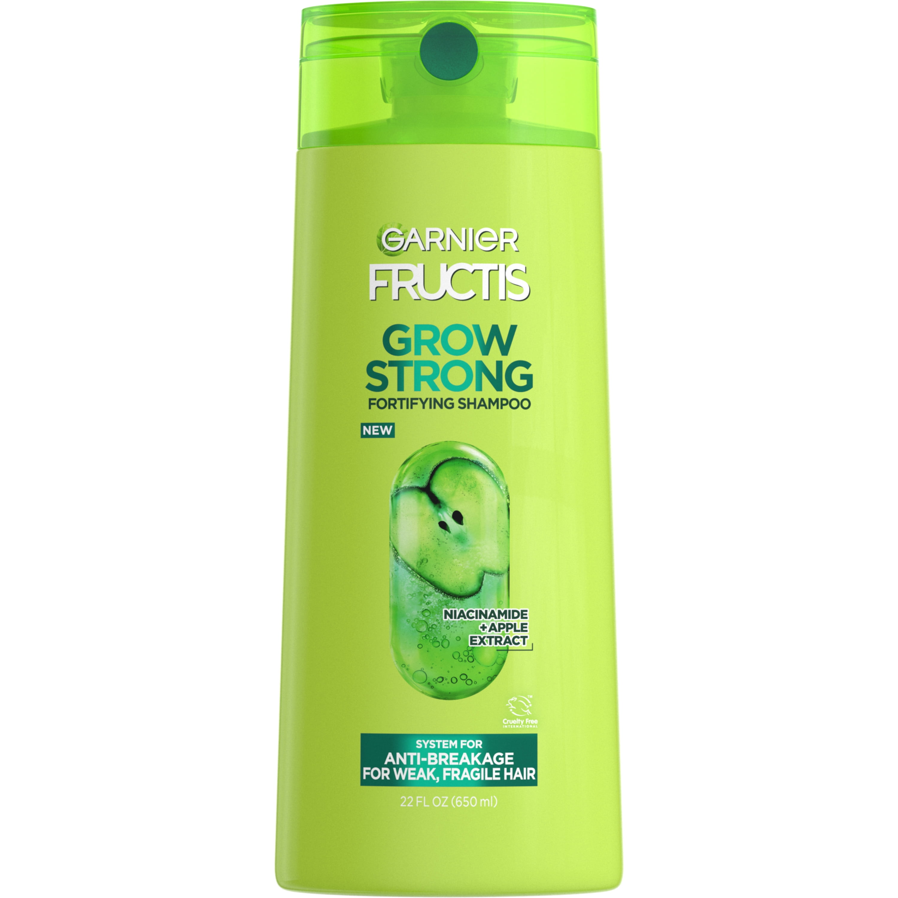 Garnier Fructis Grow Strong Nourishing Shampoo with Ceramide, Apple Extract, All Hair Types 22 fl oz