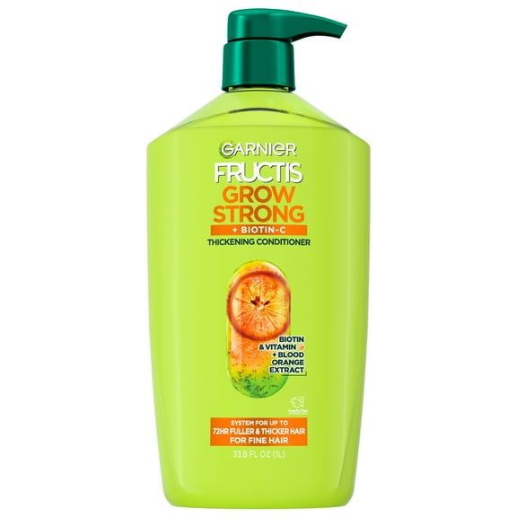 Garnier Fructis Grow Strong Thickening Pump Conditioner with Biotin, 32.3 fl oz