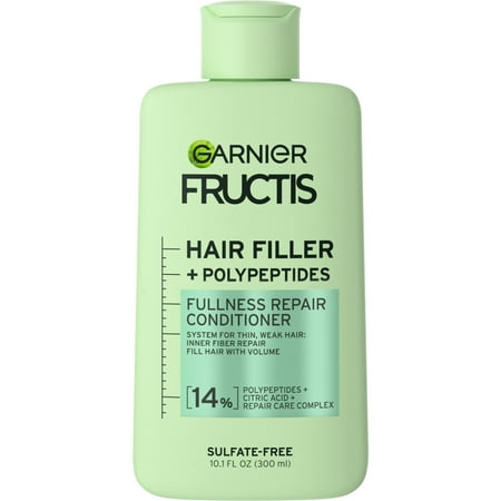 Garnier Fructis Hair Filler Fullness Repair Conditioner for Thin Hair, 10.1 fl oz