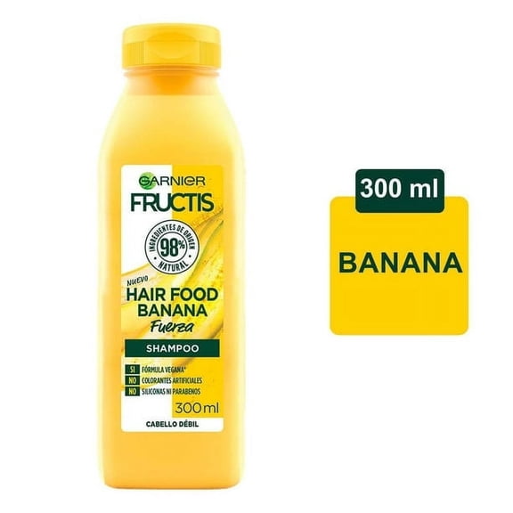 Garnier Fructis Hair Food Banana Shampoo for Strengthening & Split End Repair, 300 ml