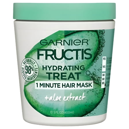 Garnier Fructis Hydrating 1 Minute Hair Mask with Aloe Extract, 13.5 fl oz