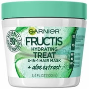 Garnier Fructis Hydrating Treat 1 Minute Hair Mask with Aloe Extract, 3.4 fl oz