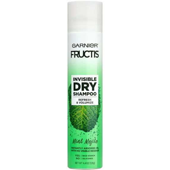 Garnier Fructis Oil Control Dry Shampoo with Rice Starch, Mint Mojito, 4.4 oz