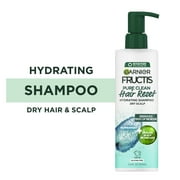 Garnier Fructis Pure Clean Hair Reset Hydrating Shampoo, Dry Scalp, 12 fl oz