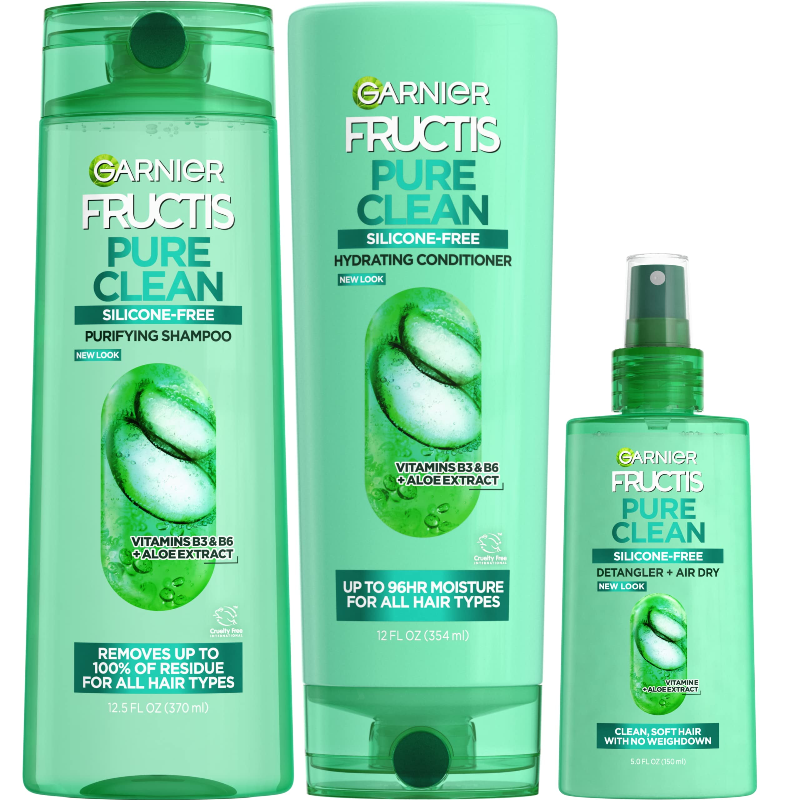 Garnier Fructis Pure Clean Purifying Shampoo, Hydrating Conditioner