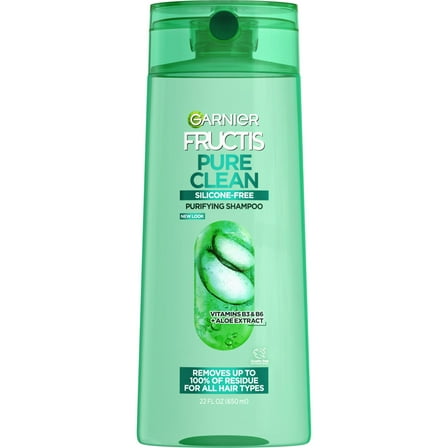 Garnier Fructis Pure Clean Purifying Shampoo with Vitamins B3 & B6, 22 fl oz
