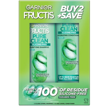 Garnier Fructis Pure Clean Smoothing, Straightening, Shampoo, Conditioner, All Hair Types, Everyday Use, 2 Count price history and forecast - Garnier 0603084576647