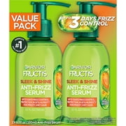 Garnier Fructis Sleek & Shine Anti-Frizz Hair Serum 5.1 fl oz, 2 Pack